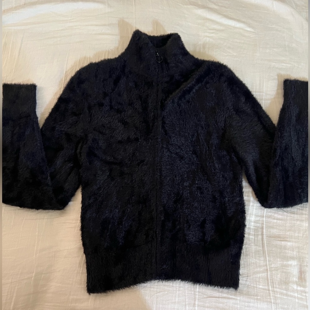 Forever 21 Black Plush Faux Fur Jacket